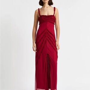 LAAGAM Arabella Burgundy Dress